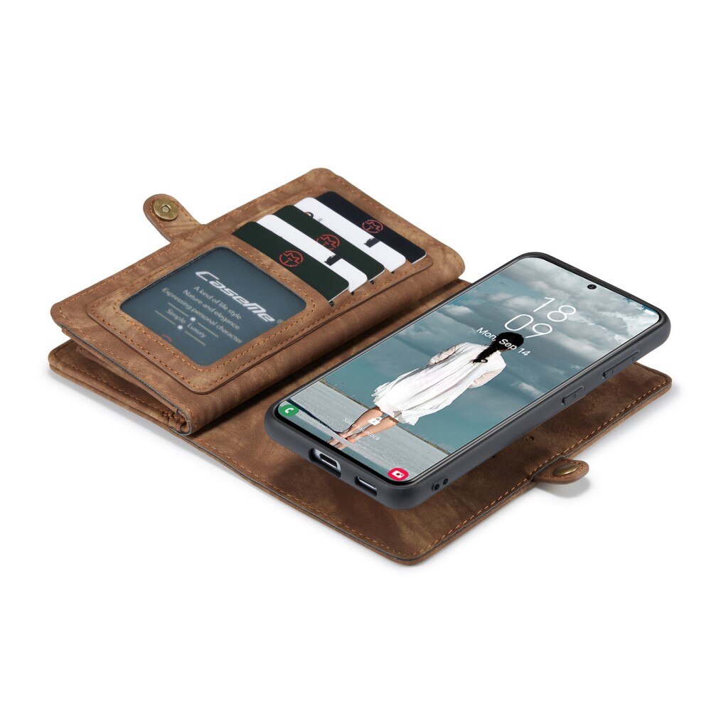 Étui portefeuille multi-cartes Samsung Galaxy S21 FE, Marron