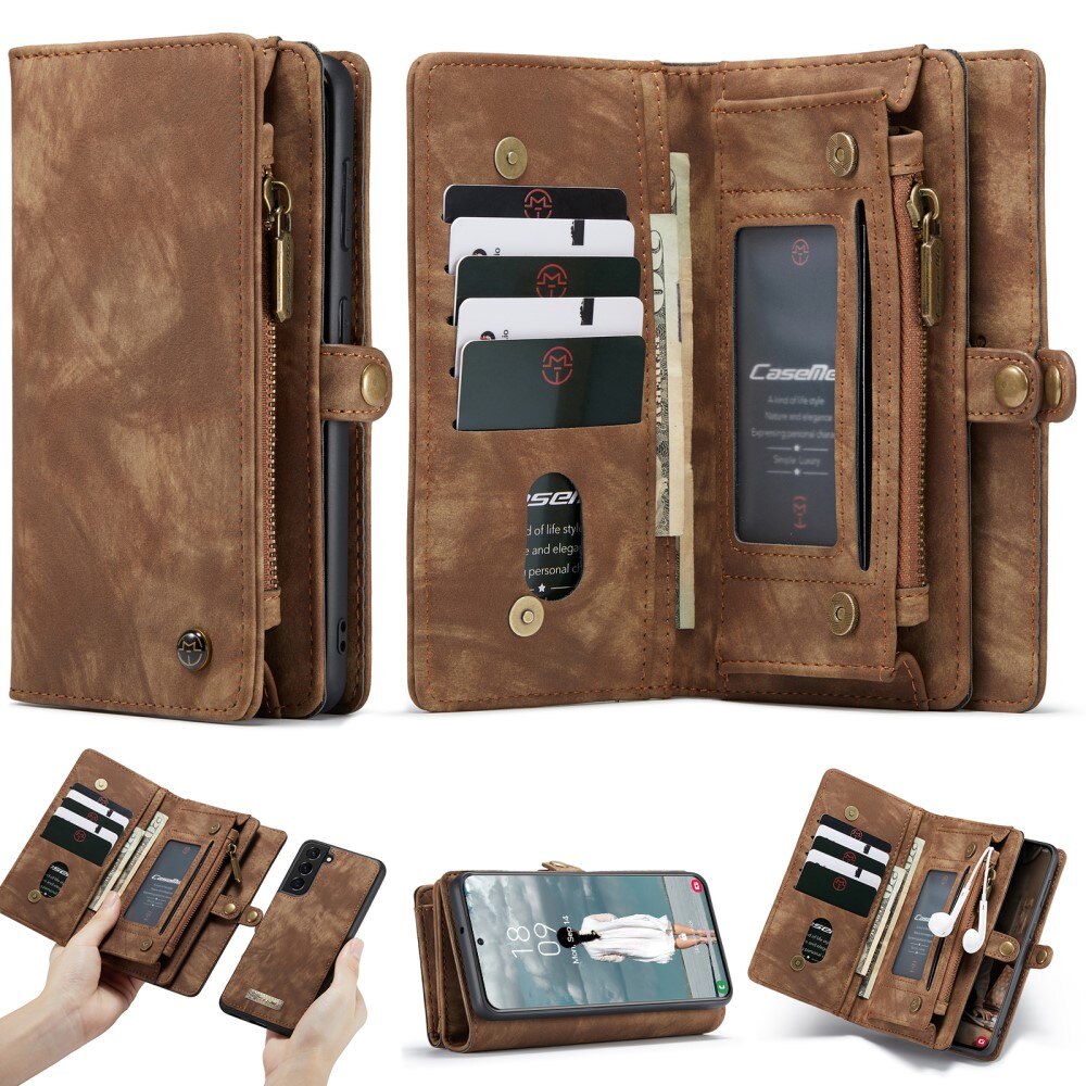 Étui portefeuille multi-cartes Samsung Galaxy S21 FE, Marron