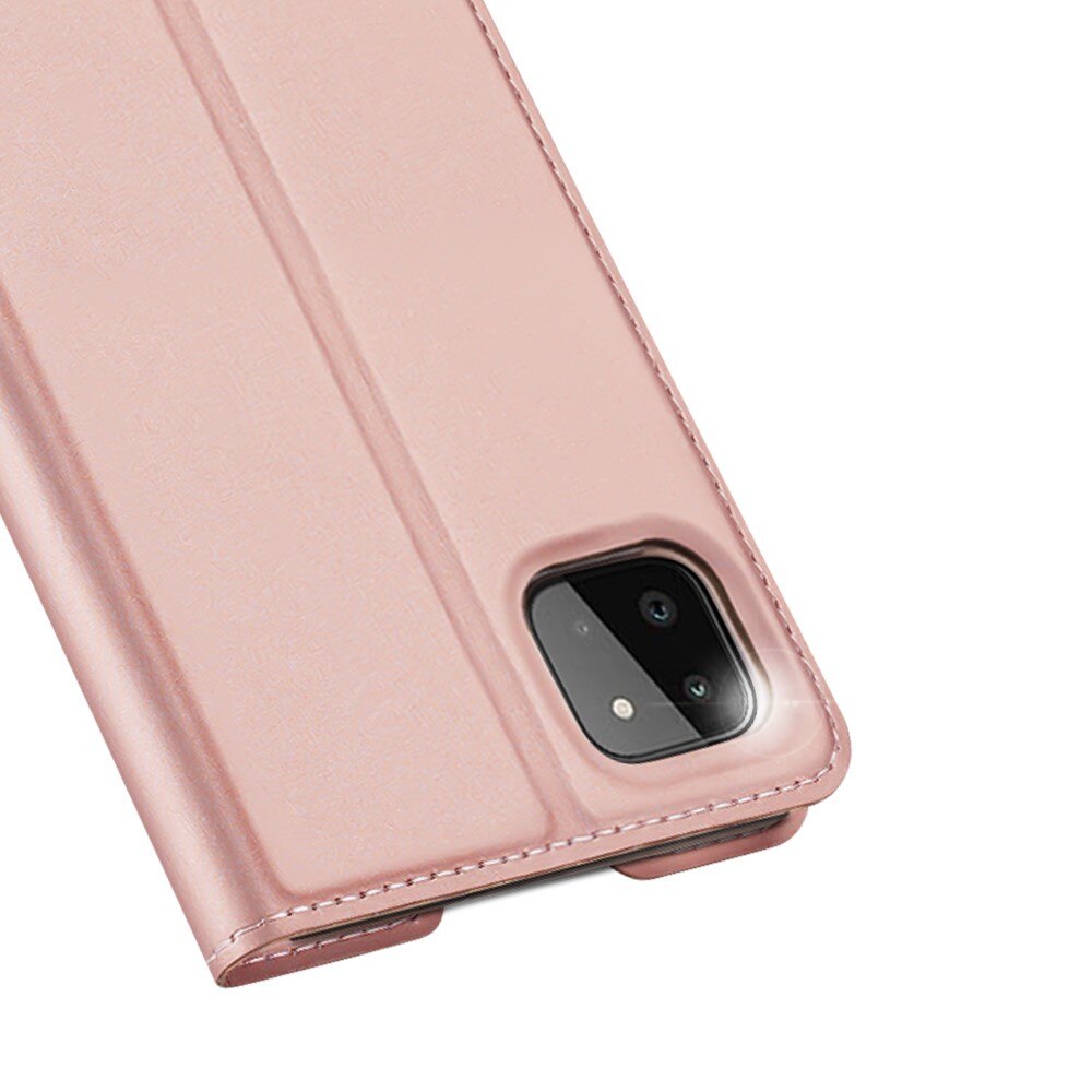 Étui portefeuille Skin Pro Series Samsung Galaxy A22 5G Rose Gold