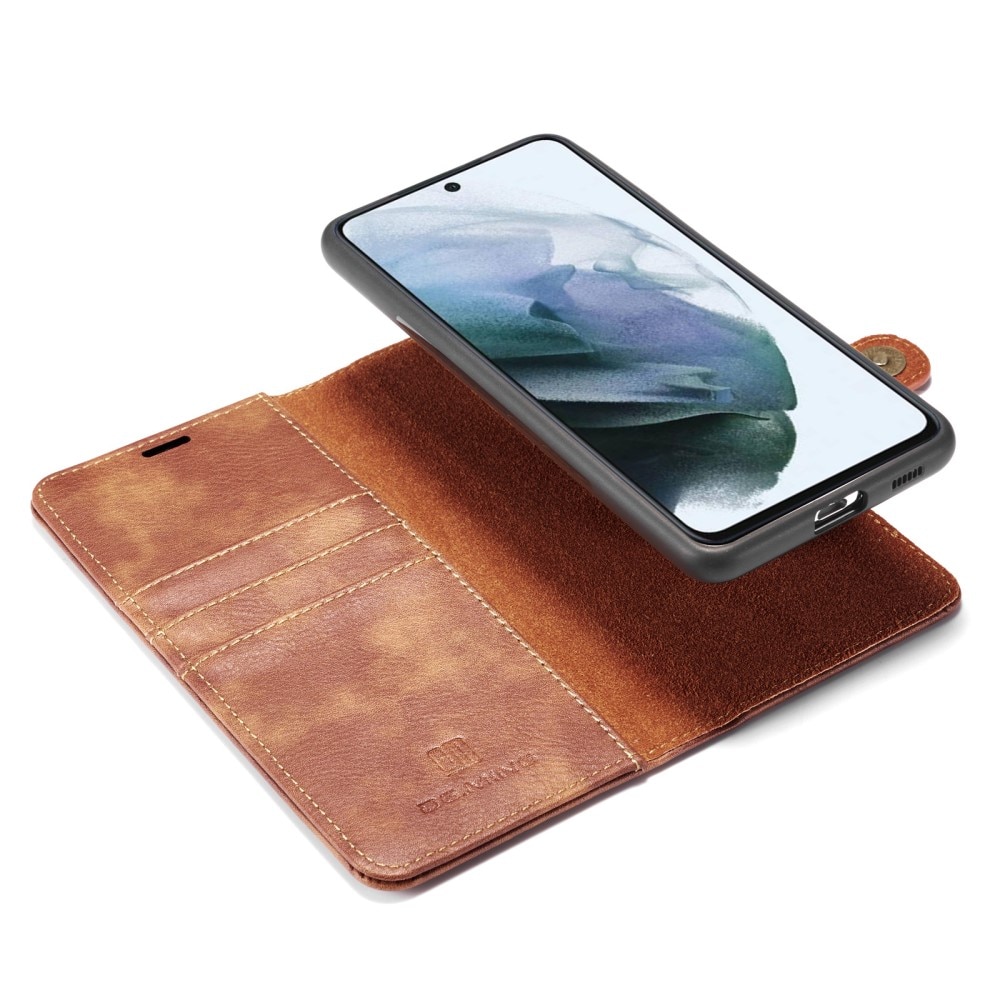 Étui portefeuille Magnet Wallet Samsung Galaxy S21 FE, Cognac