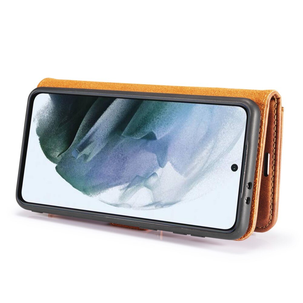 Étui portefeuille Magnet Wallet Samsung Galaxy S21 FE, Cognac