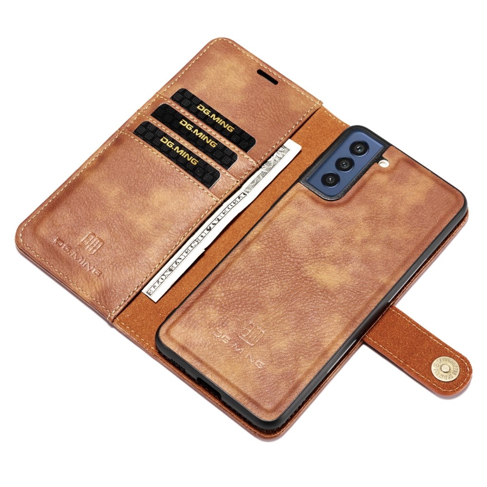 Étui portefeuille Magnet Wallet Samsung Galaxy S21 FE, Cognac