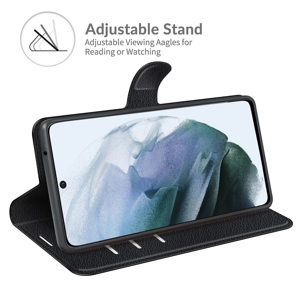 Coque portefeuille Samsung Galaxy S21 FE, Noir