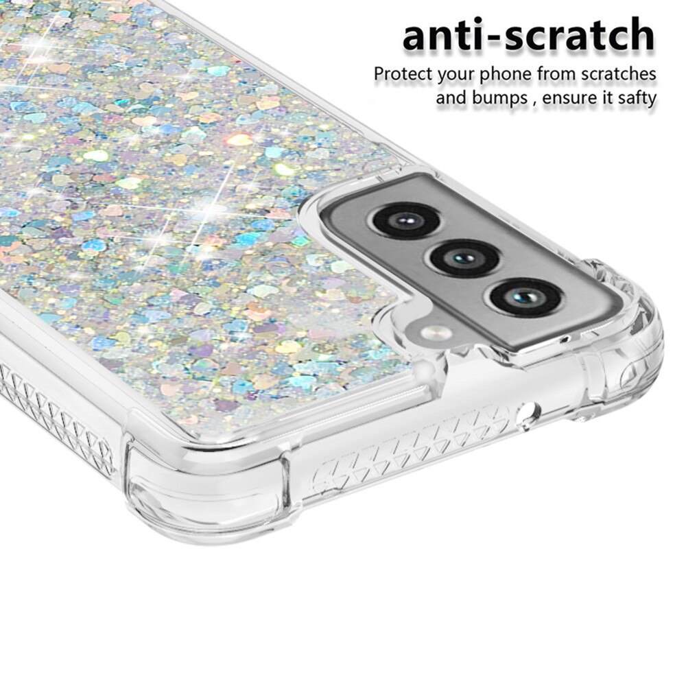 Coque Glitter Powder TPU Samsung Galaxy S21 FE Argent