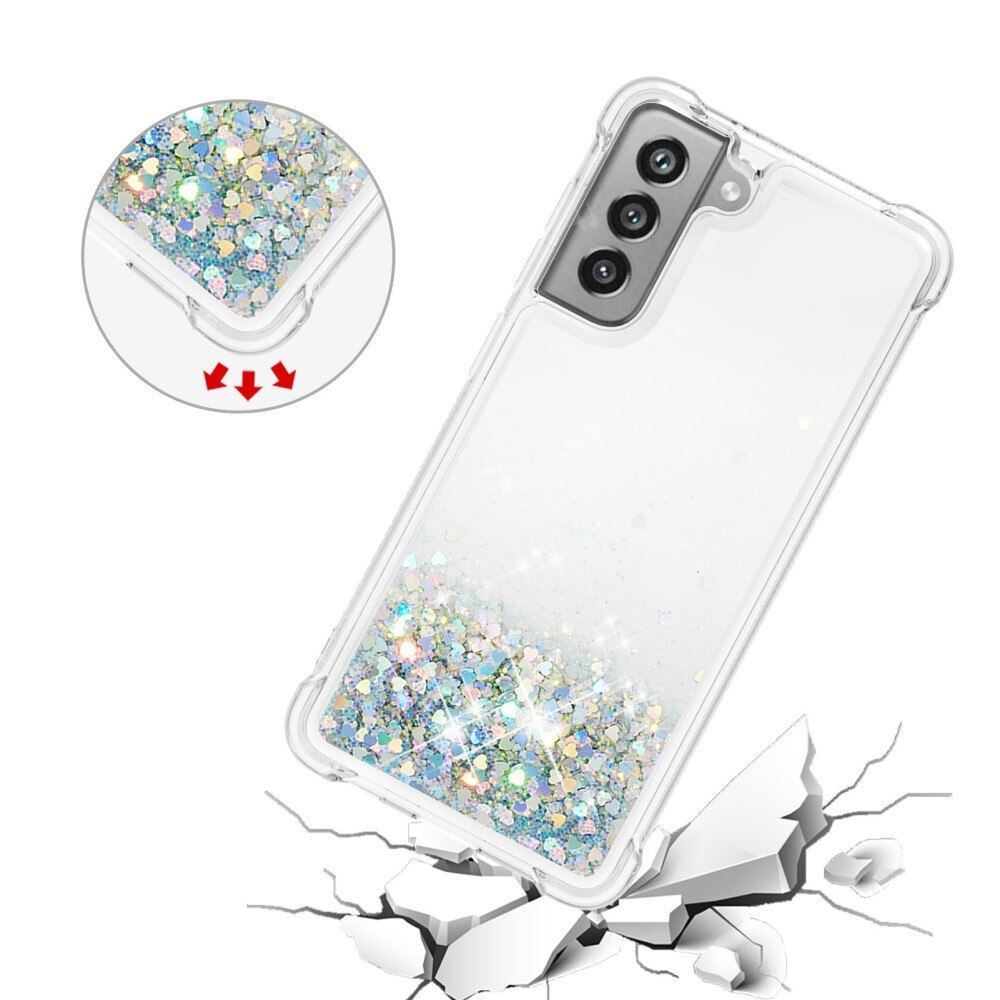 Coque Glitter Powder TPU Samsung Galaxy S21 FE Argent