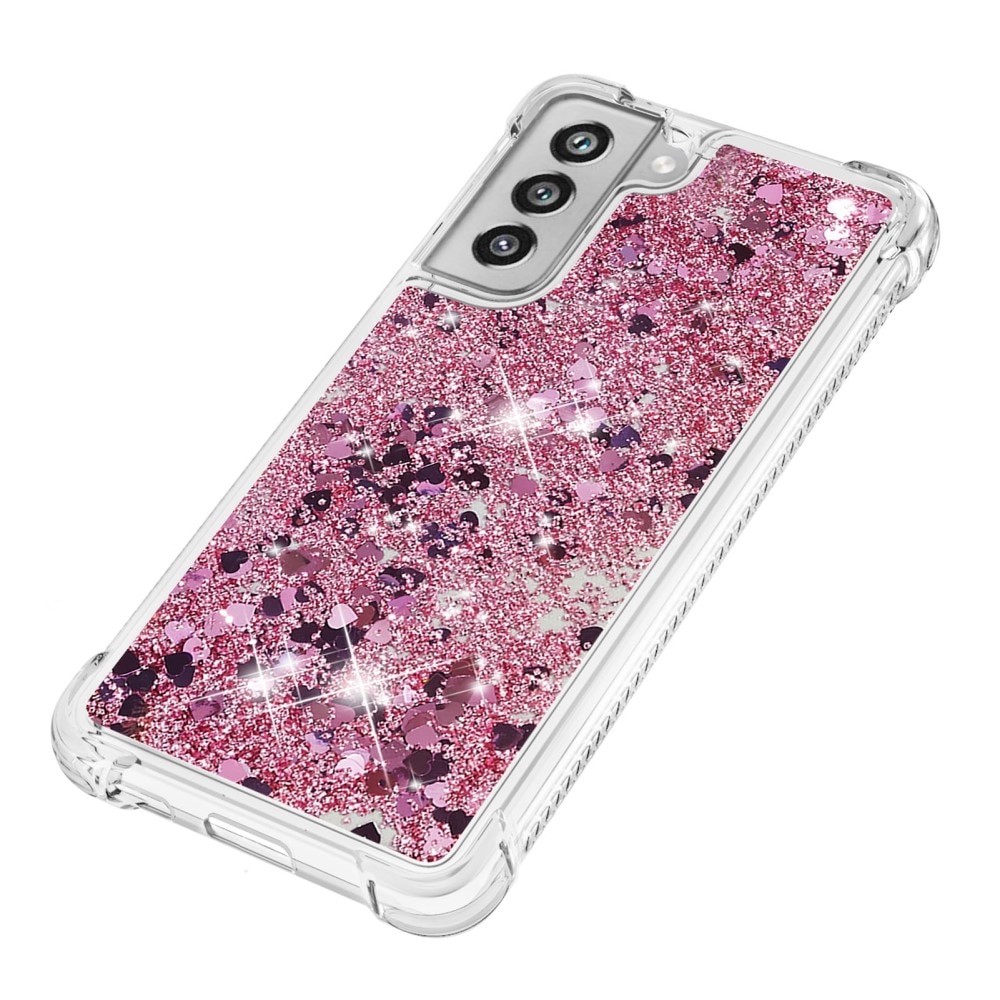 Coque Glitter Powder TPU Samsung Galaxy S21 FE, rose