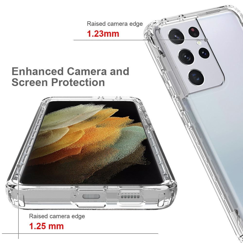 Coque de couverture complète Samsung Galaxy S21 Ultra, Transparent