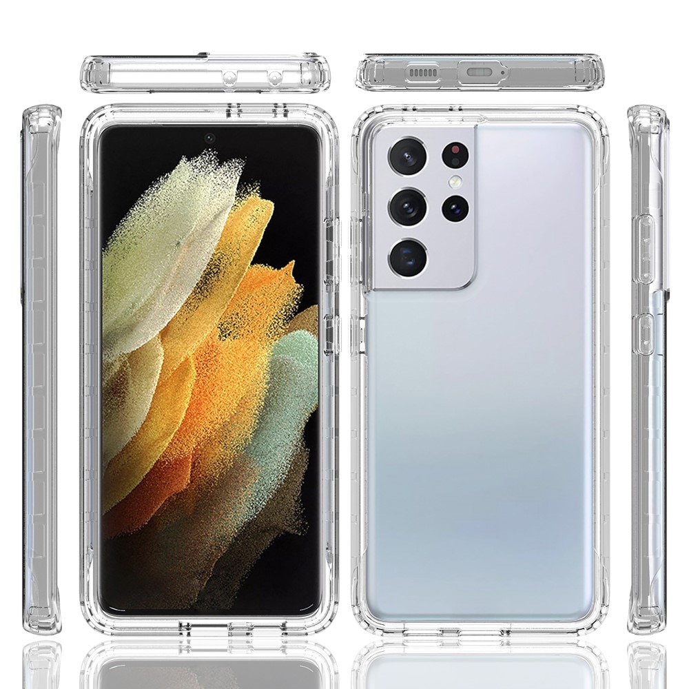 Coque de couverture complète Samsung Galaxy S21 Ultra, transparent