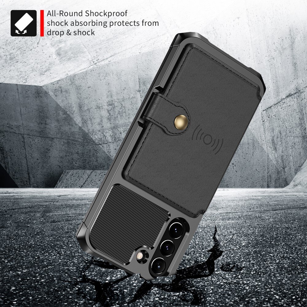 Coque porte-cartes Tough Multi-slot Samsung Galaxy S21 FE, Noir