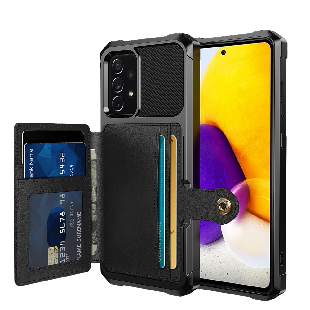 Coque porte-cartes Tough Multi-slot Samsung Galaxy A52 5G, Noir