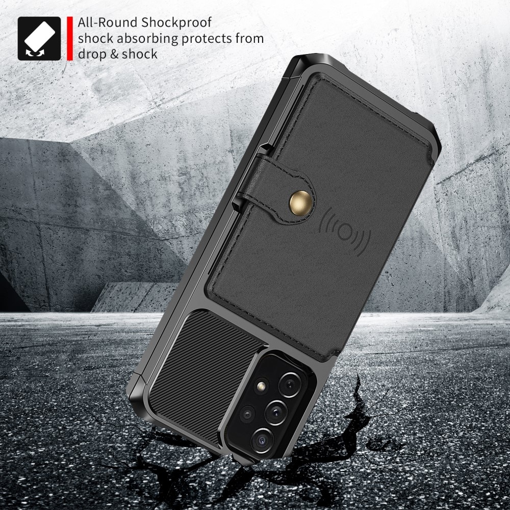 Coque porte-cartes Tough Multi-slot Samsung Galaxy A52 5G, Noir