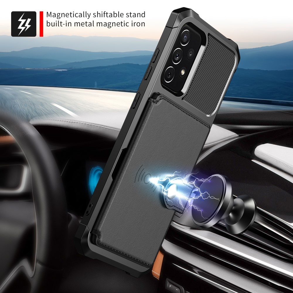 Coque porte-cartes Tough Multi-slot Samsung Galaxy A52 5G, Noir