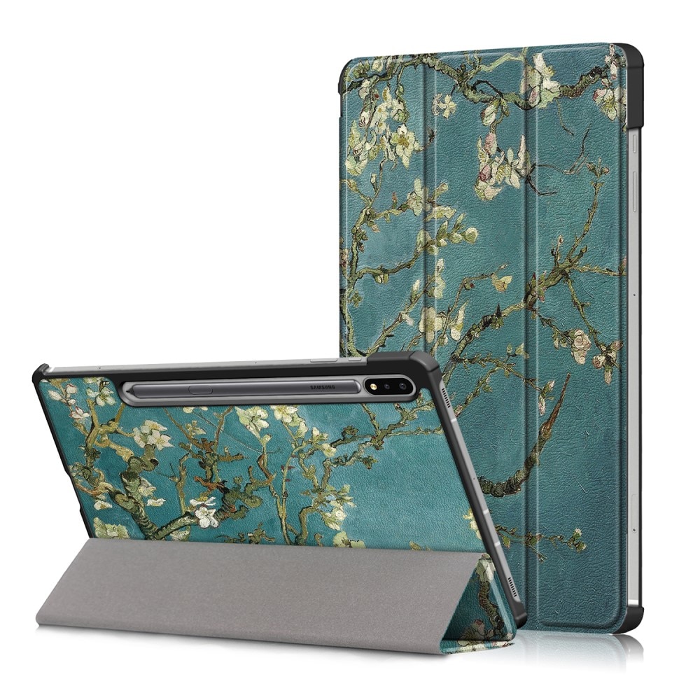 Étui Tri-Fold Samsung Galaxy Tab S7 FE Fleurs de cerisier