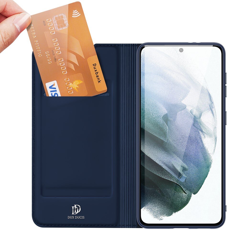 Étui portefeuille Skin Pro Series Samsung Galaxy S21 FE, Bleu