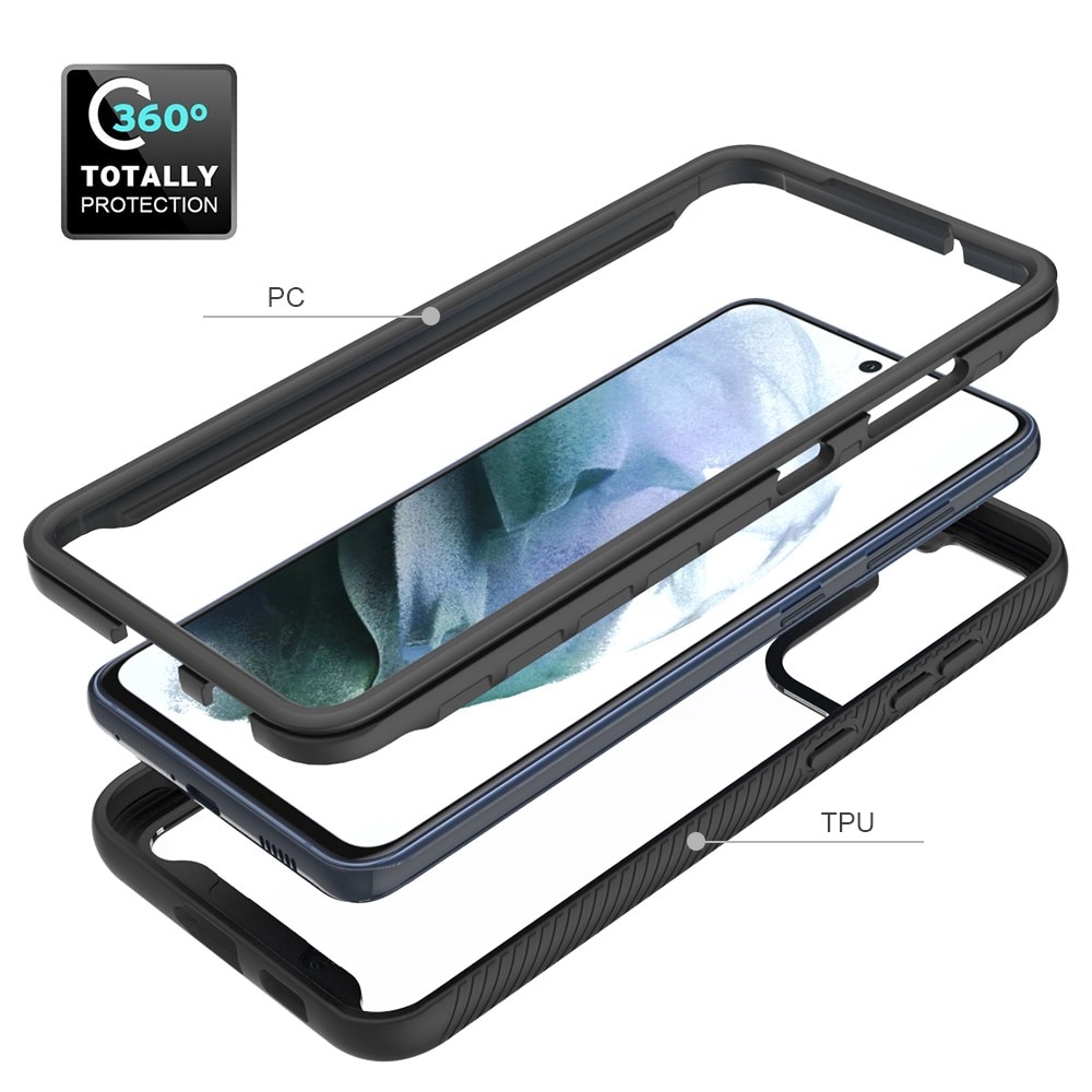 Coque de couverture complète Samsung Galaxy S21 FE, Noir