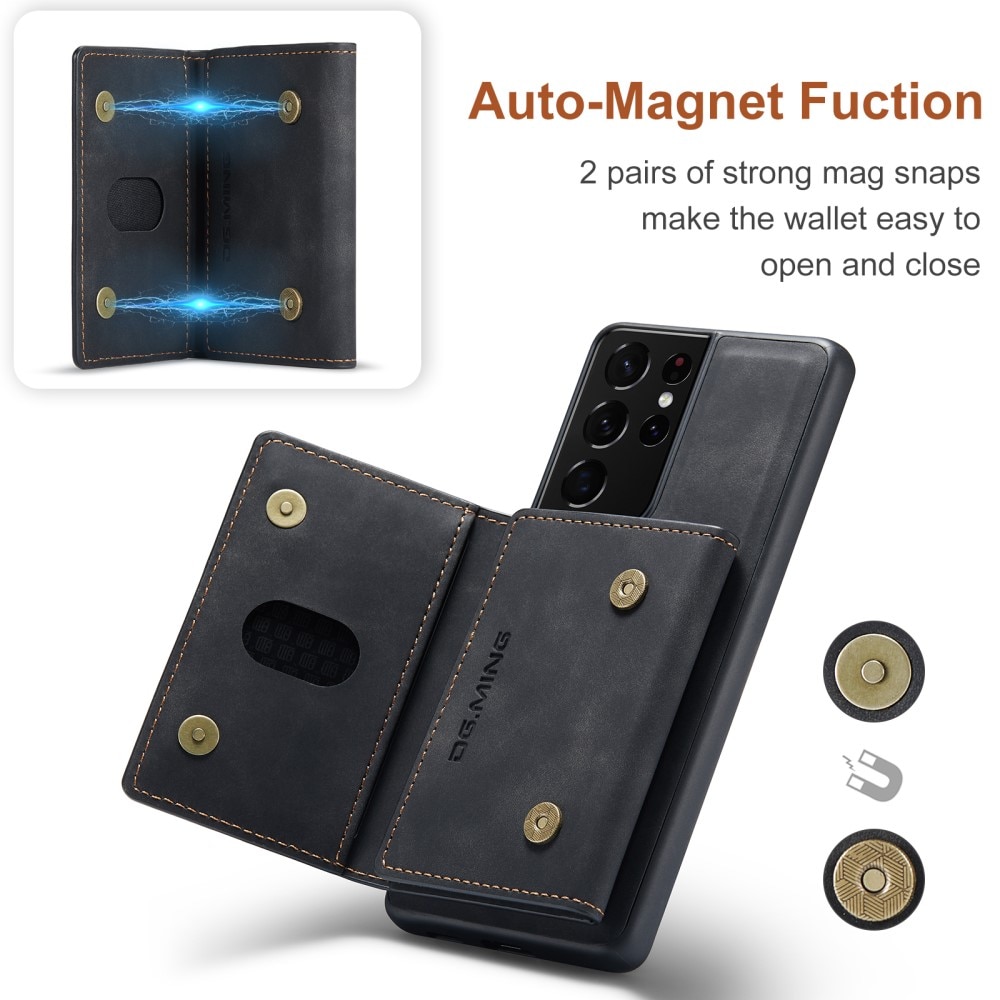 Coque Magnetic Card Slot Samsung Galaxy S21 Ultra Black