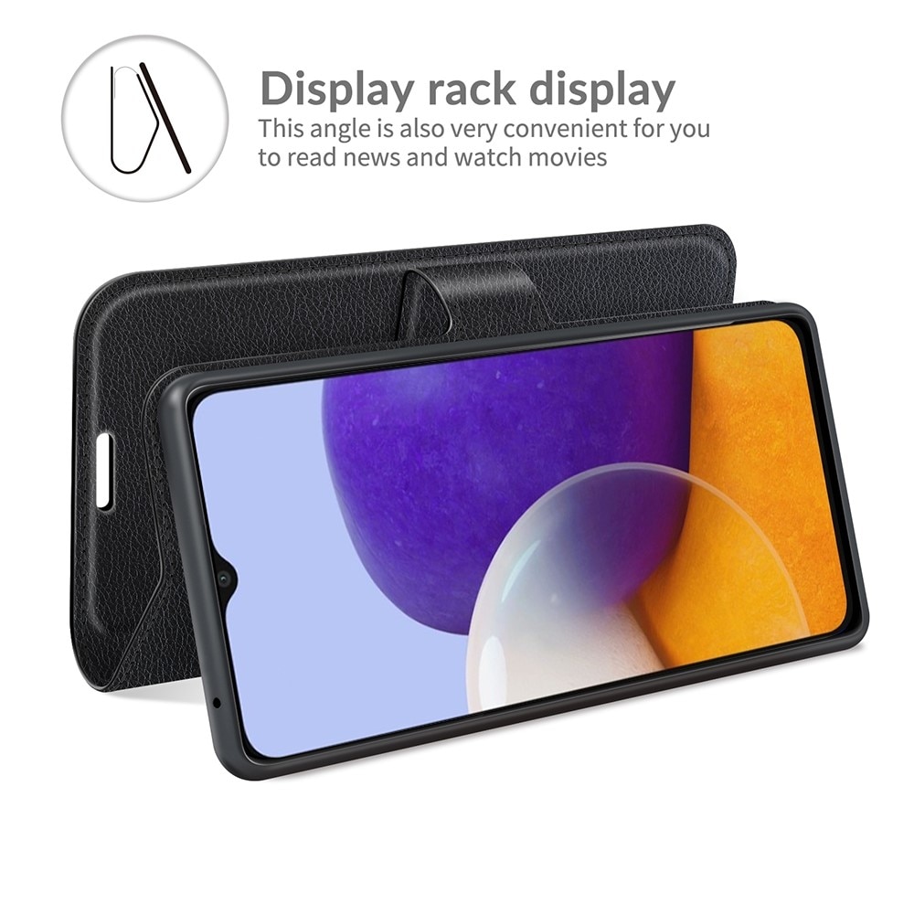 Coque portefeuille Samsung Galaxy A22 5G, Noir