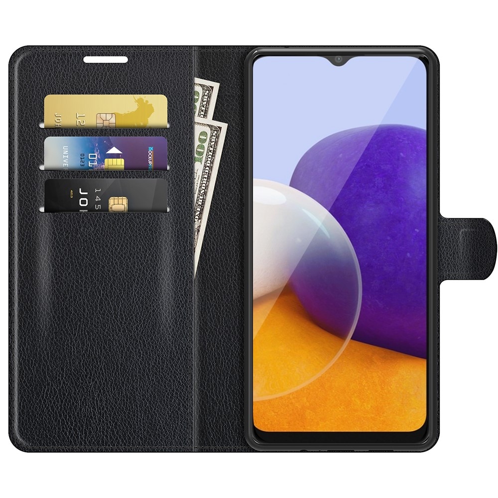 Coque portefeuille Samsung Galaxy A22 5G, Noir