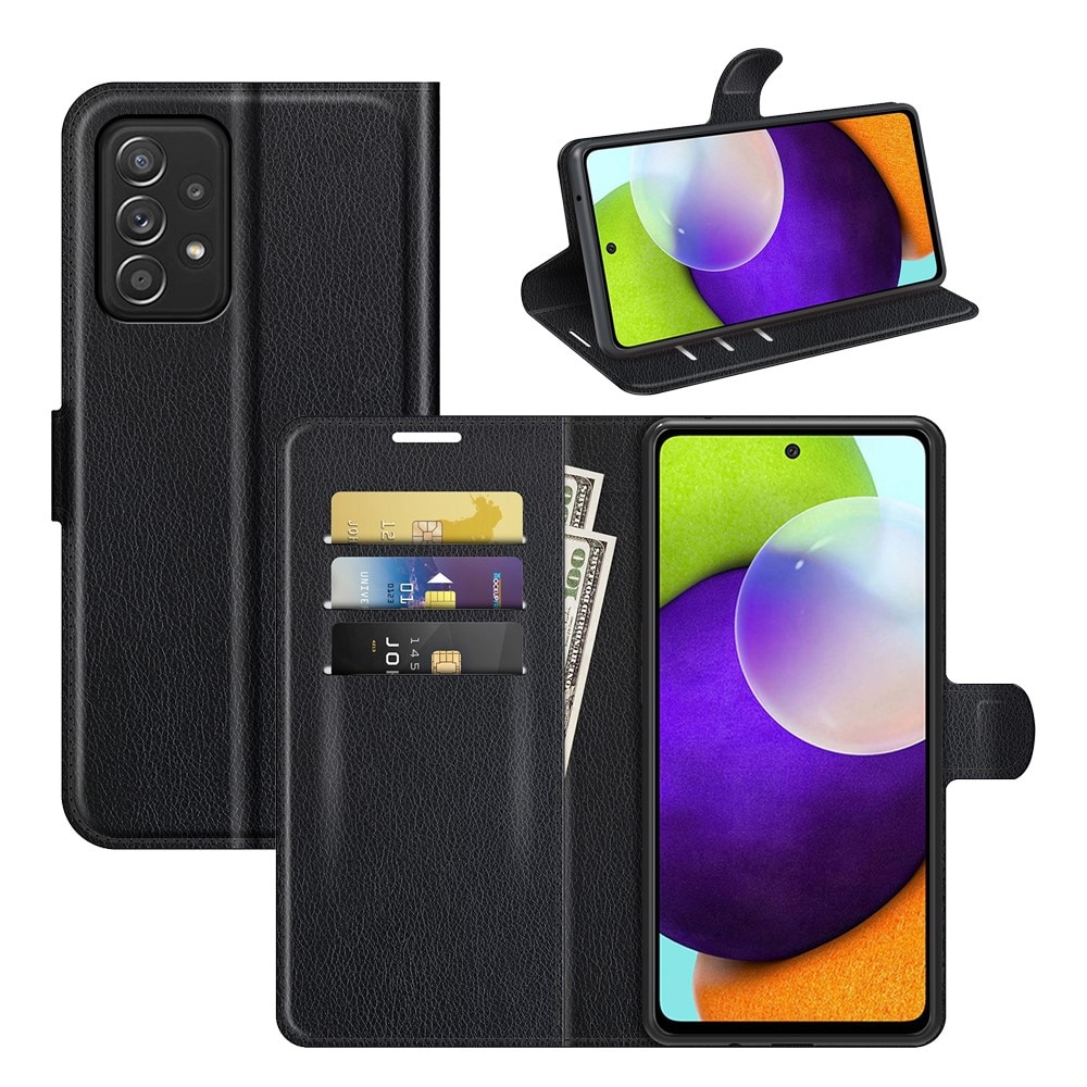 Coque portefeuille Samsung Galaxy A52 5G, Noir