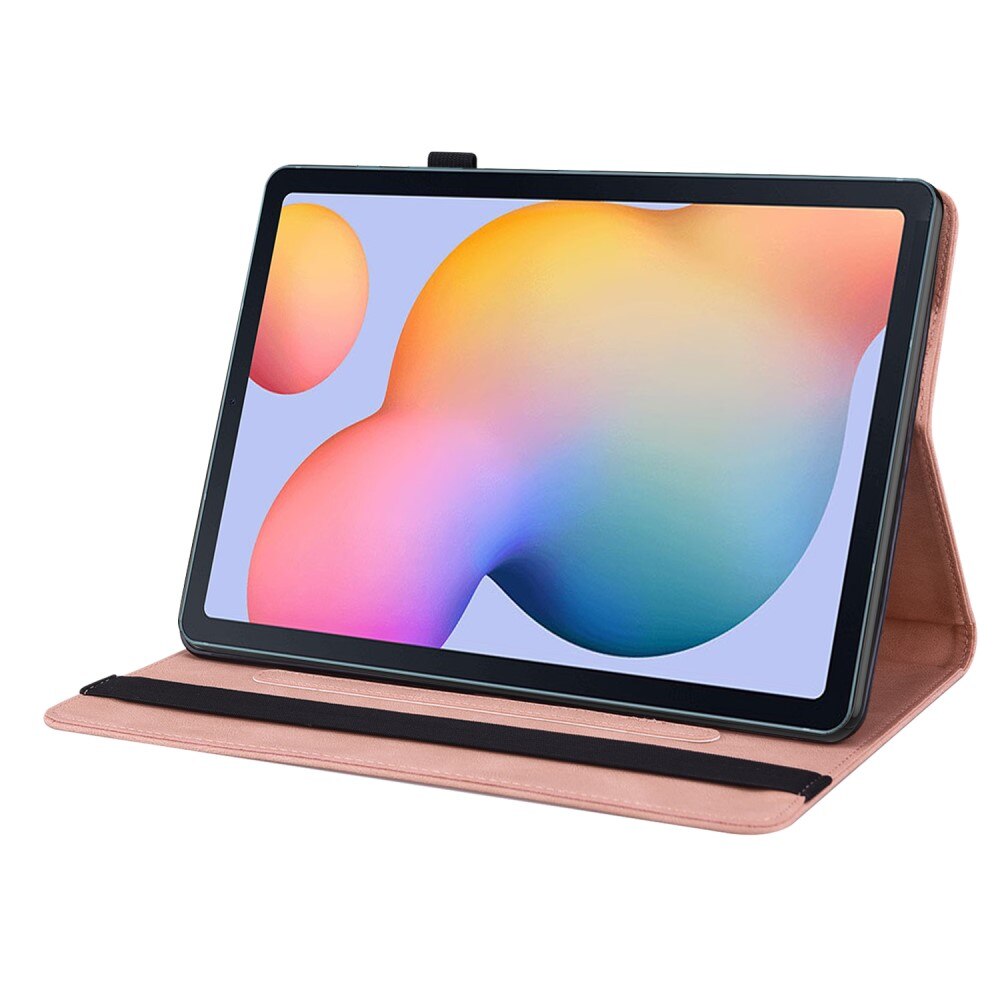 Étui en cuir avec papillons Samsung Galaxy Tab S6 Lite Rose