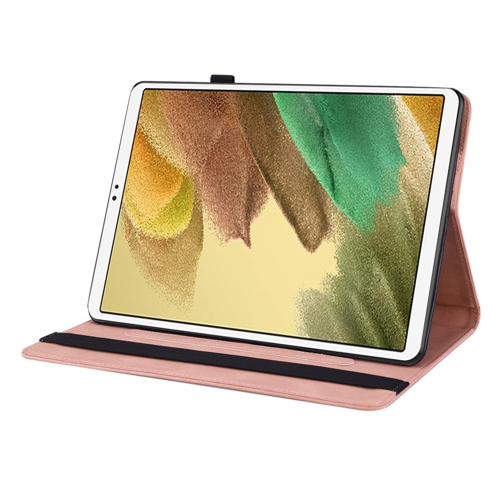 Étui en cuir avec papillons Samsung Galaxy Tab A7 Lite, rose
