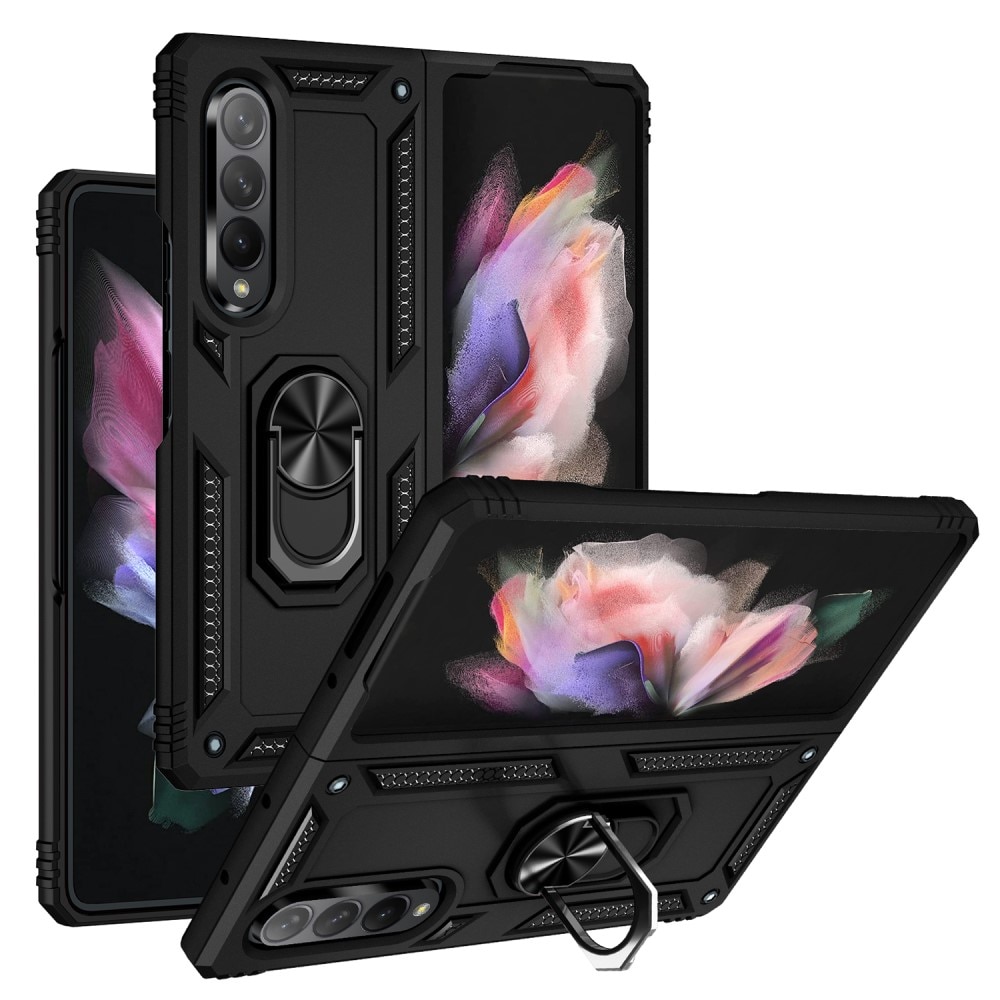 Coque hybride Tech Ring Samsung Galaxy Z Fold 3, noir