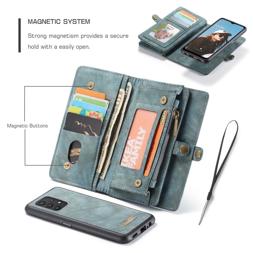 Étui portefeuille multi-cartes Samsung Galaxy A32 5G, Bleu