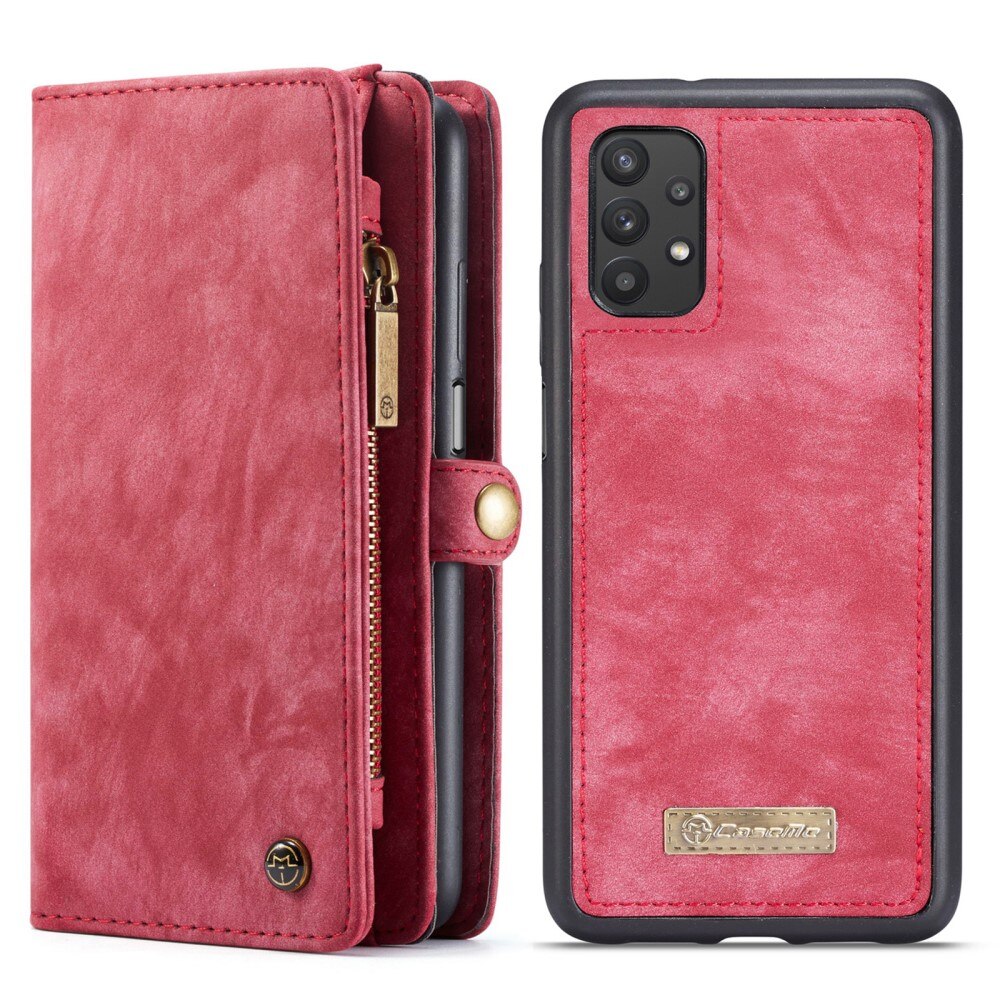 Étui portefeuille multi-cartes Samsung Galaxy A32 5G, Rouge
