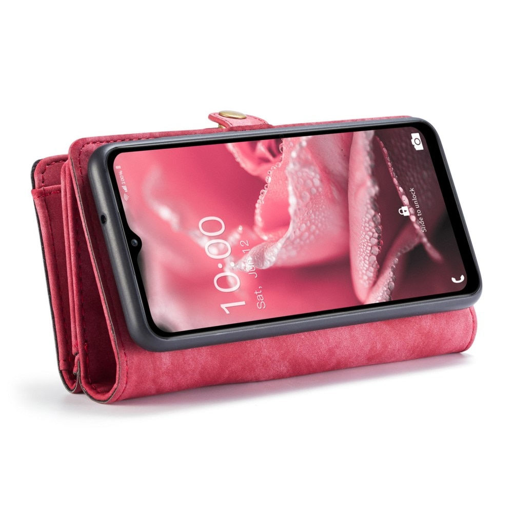Étui portefeuille multi-cartes Samsung Galaxy A12 5G Rouge