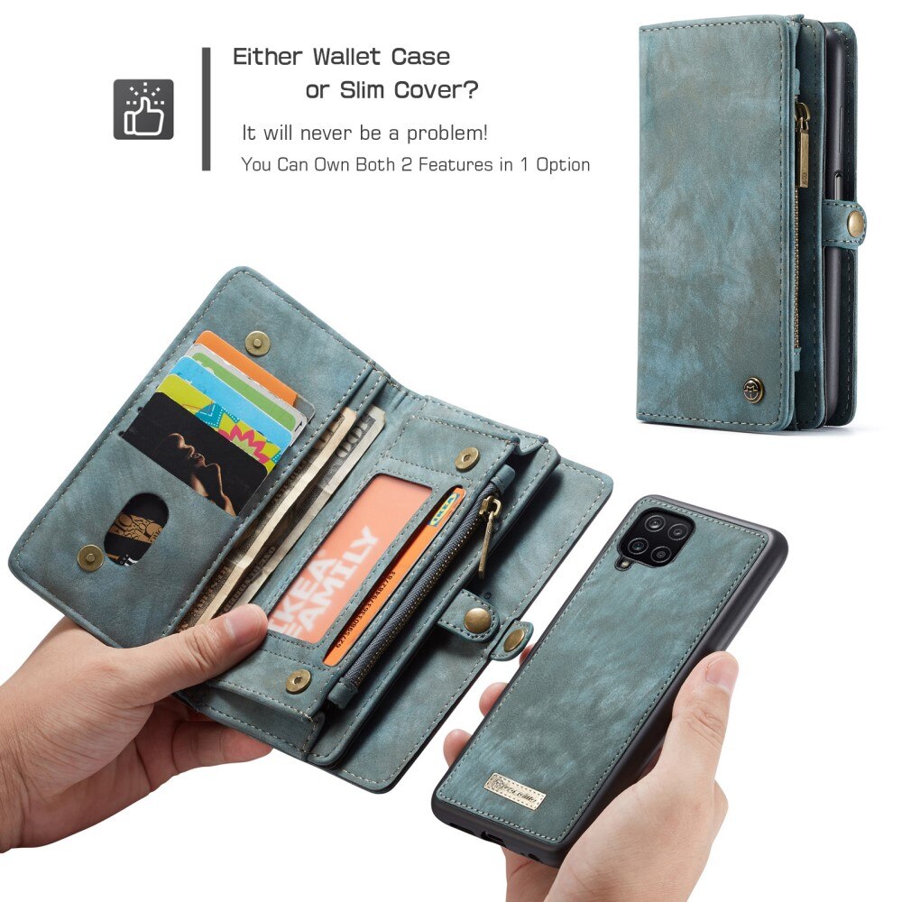 Étui portefeuille multi-cartes Samsung Galaxy A12 5G, Bleu