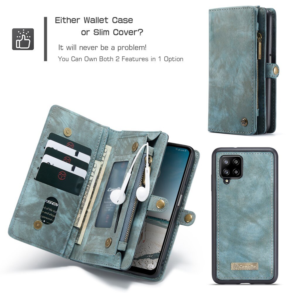 Étui portefeuille multi-cartes Samsung Galaxy A12 5G, Bleu