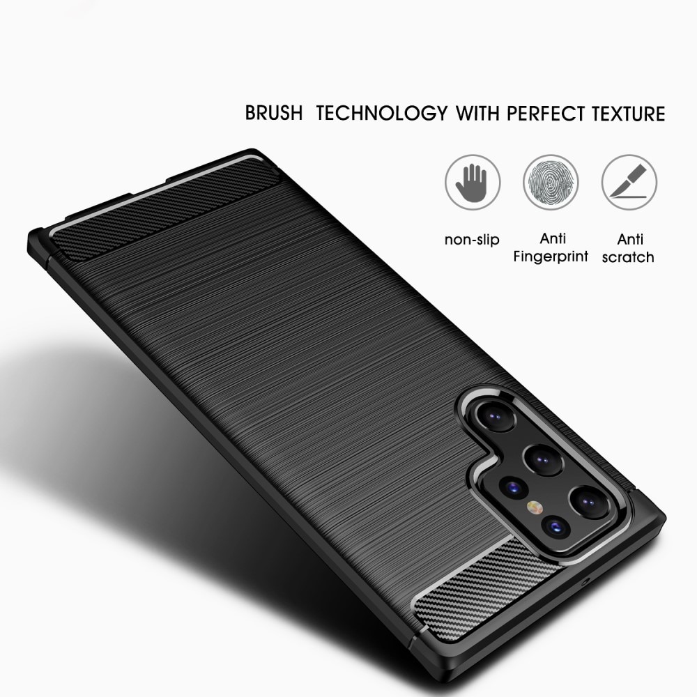 Coque Brushed TPU Case Samsung Galaxy S22 Ultra Black