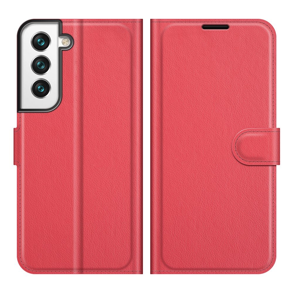 Coque portefeuille Samsung Galaxy S22, Rouge