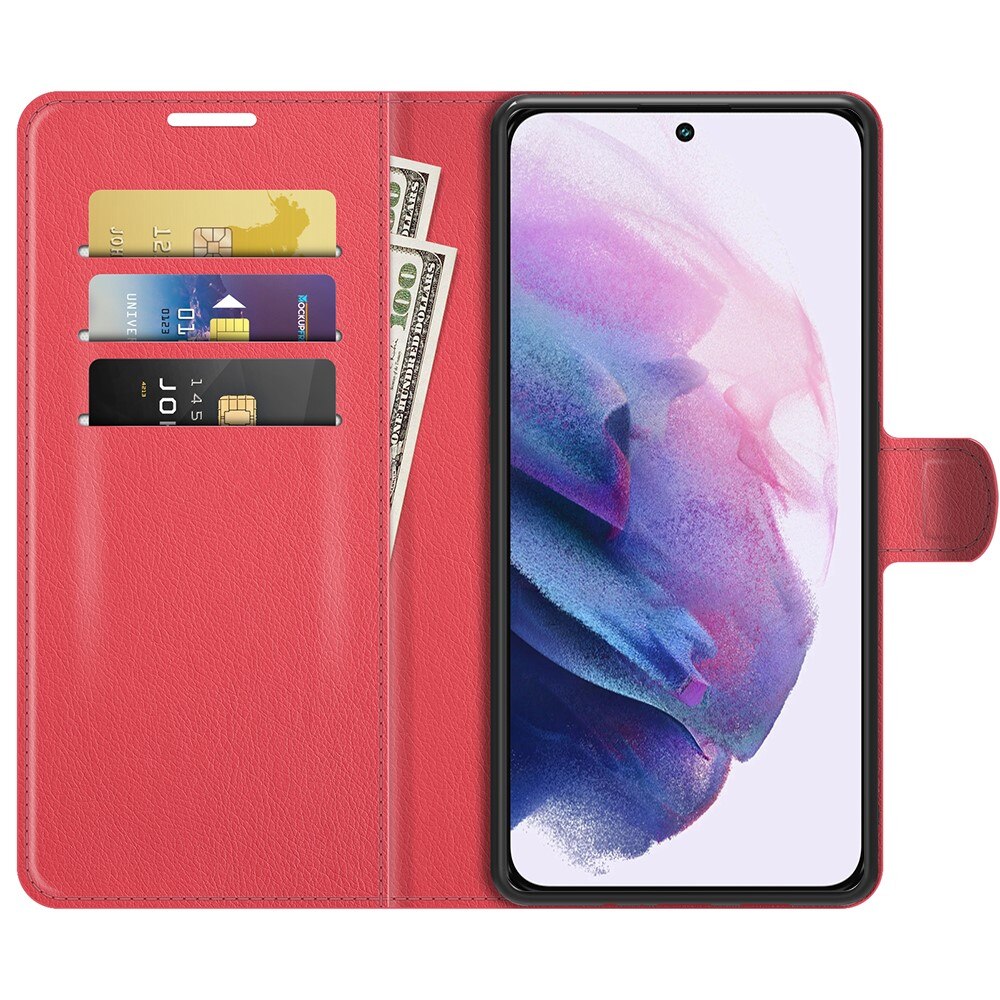 Coque portefeuille Samsung Galaxy S22, Rouge