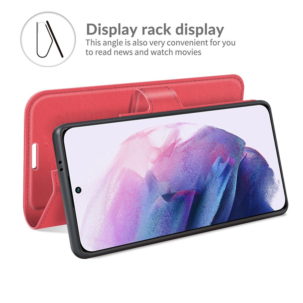 Coque portefeuille Samsung Galaxy S22, Rouge