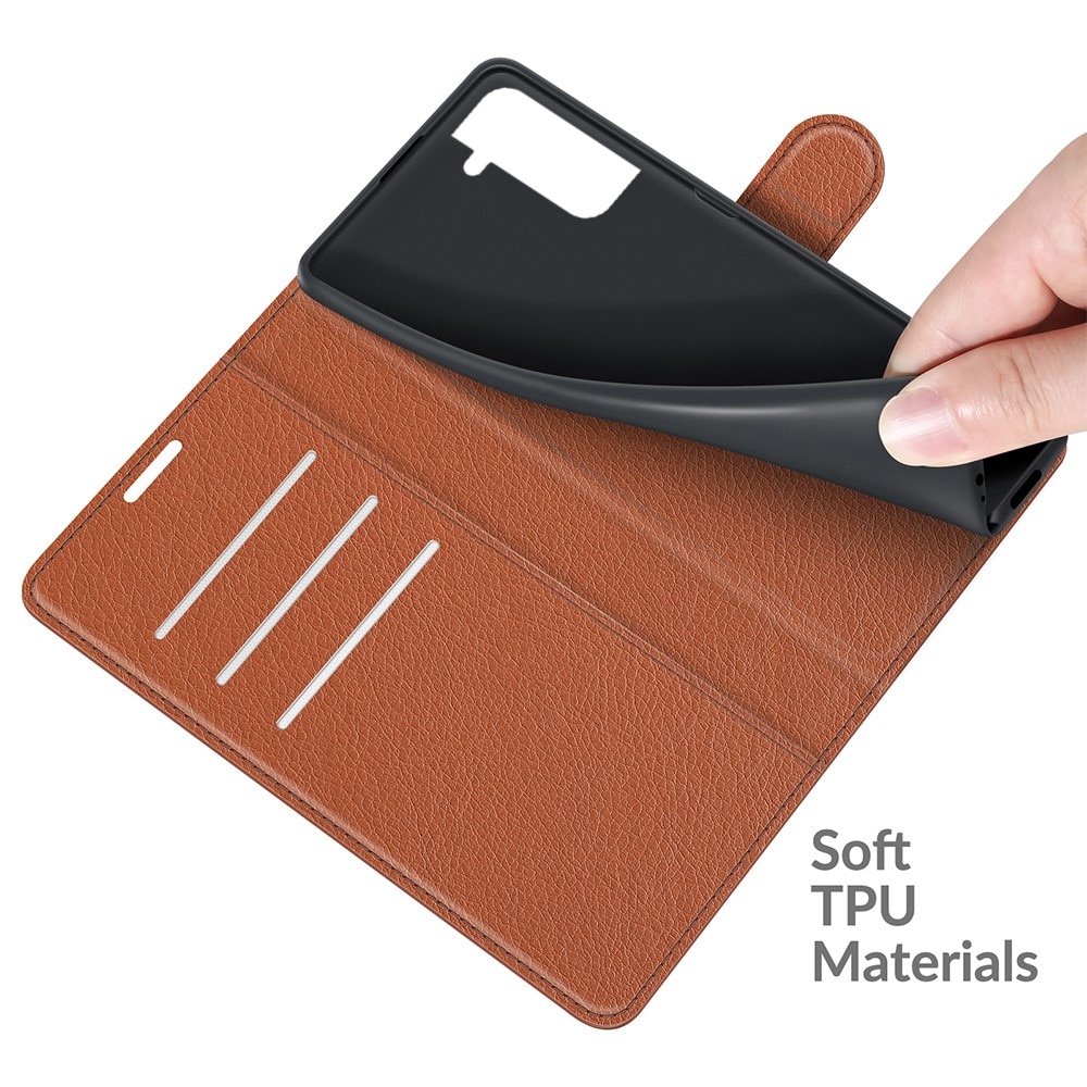 Coque portefeuille Samsung Galaxy S22, Marron