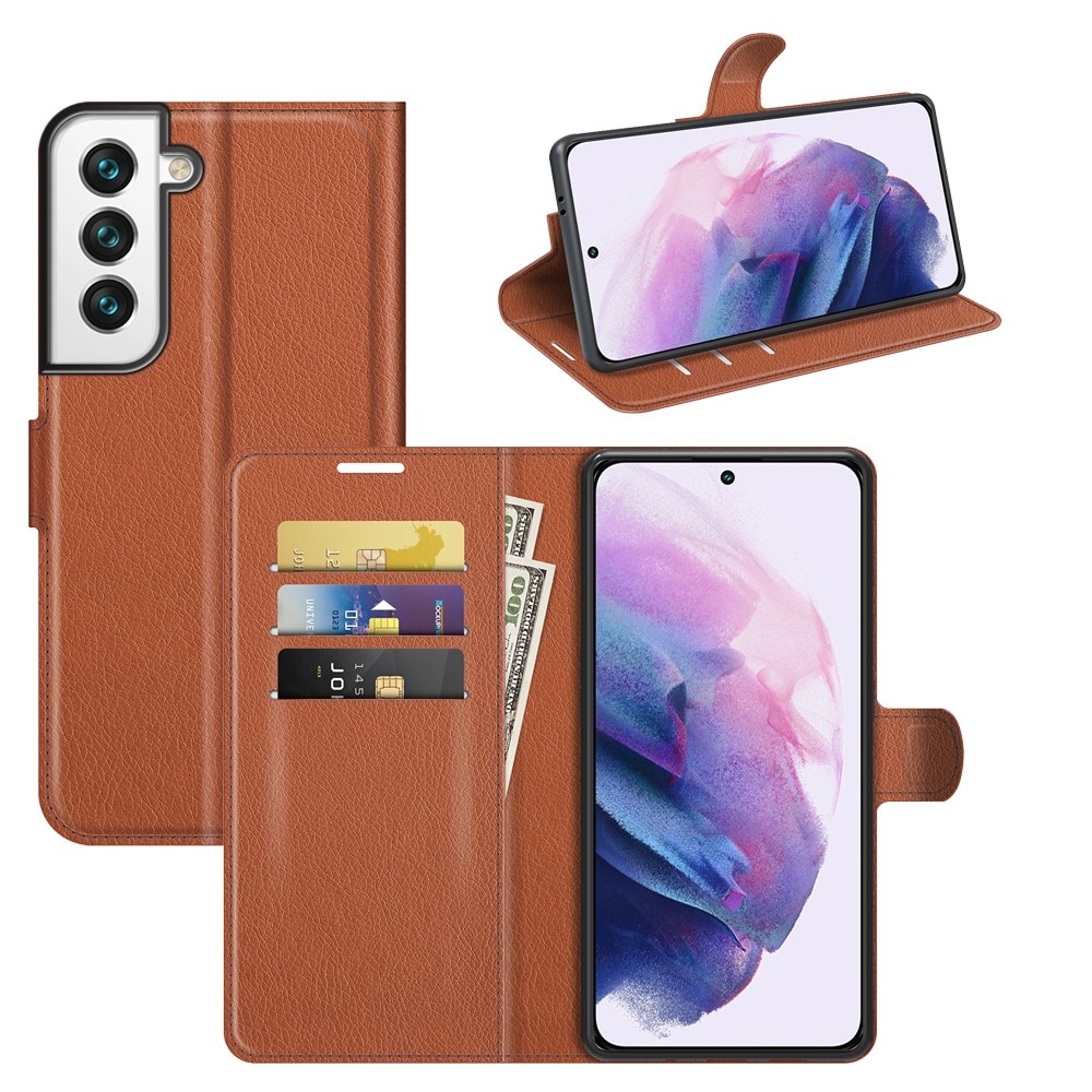 Coque portefeuille Samsung Galaxy S22, Marron