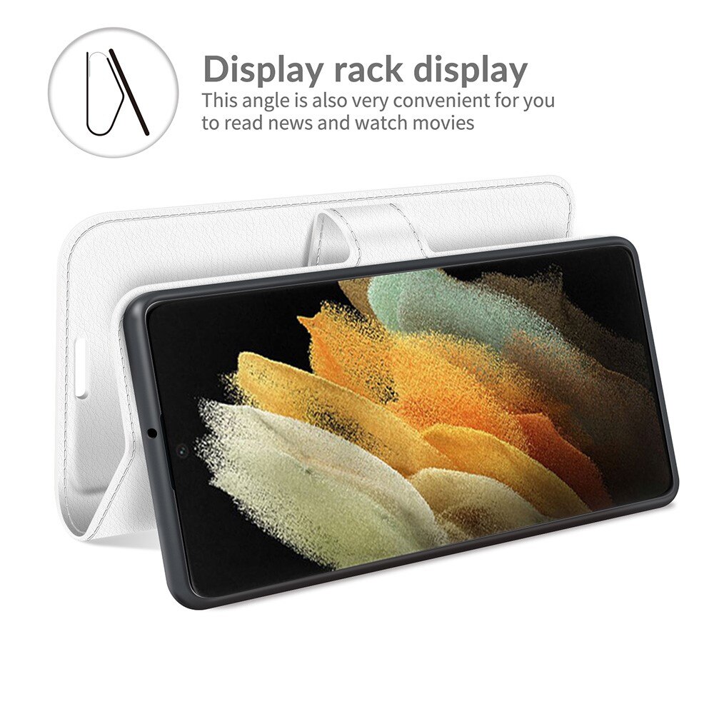 Coque portefeuille Samsung Galaxy S22 Ultra, Blanc
