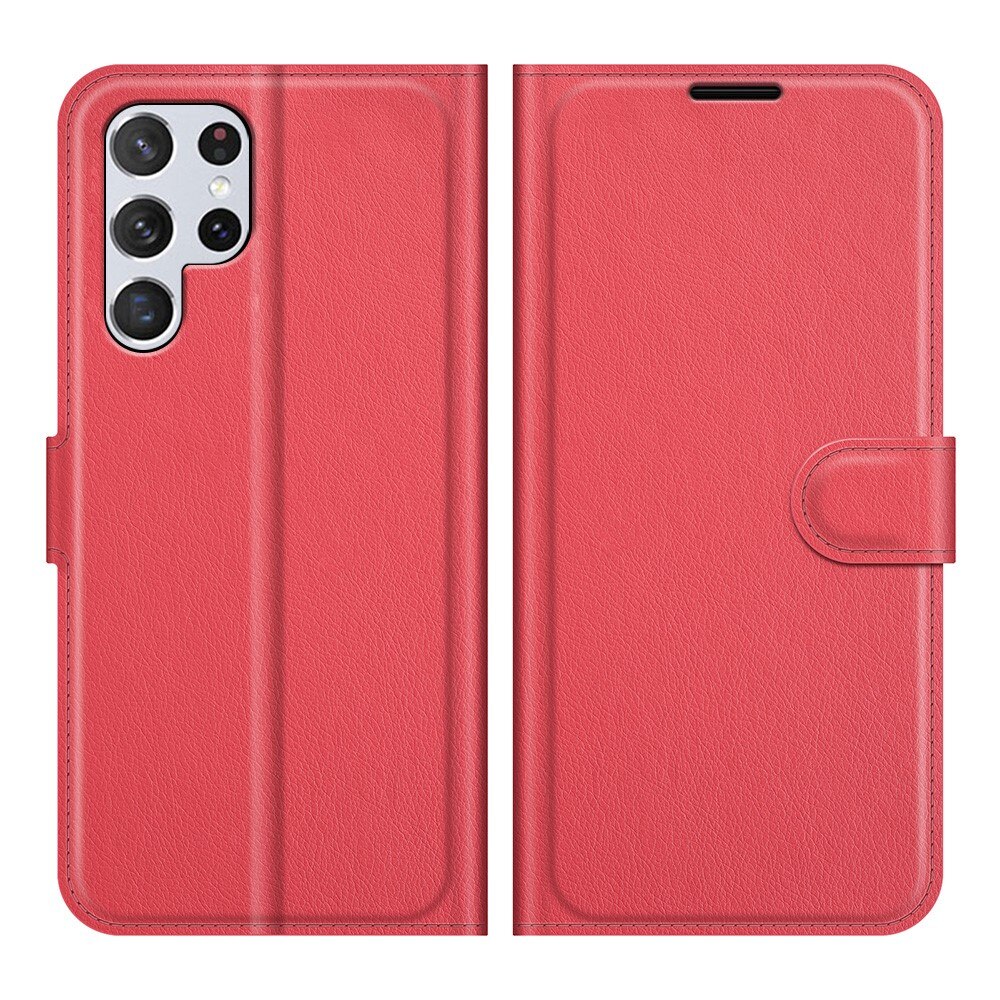 Coque portefeuille Samsung Galaxy S22 Ultra, Rouge