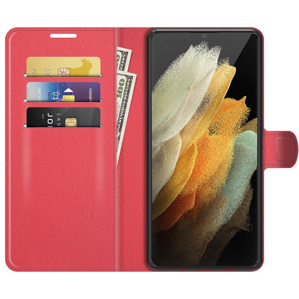 Coque portefeuille Samsung Galaxy S22 Ultra, Rouge