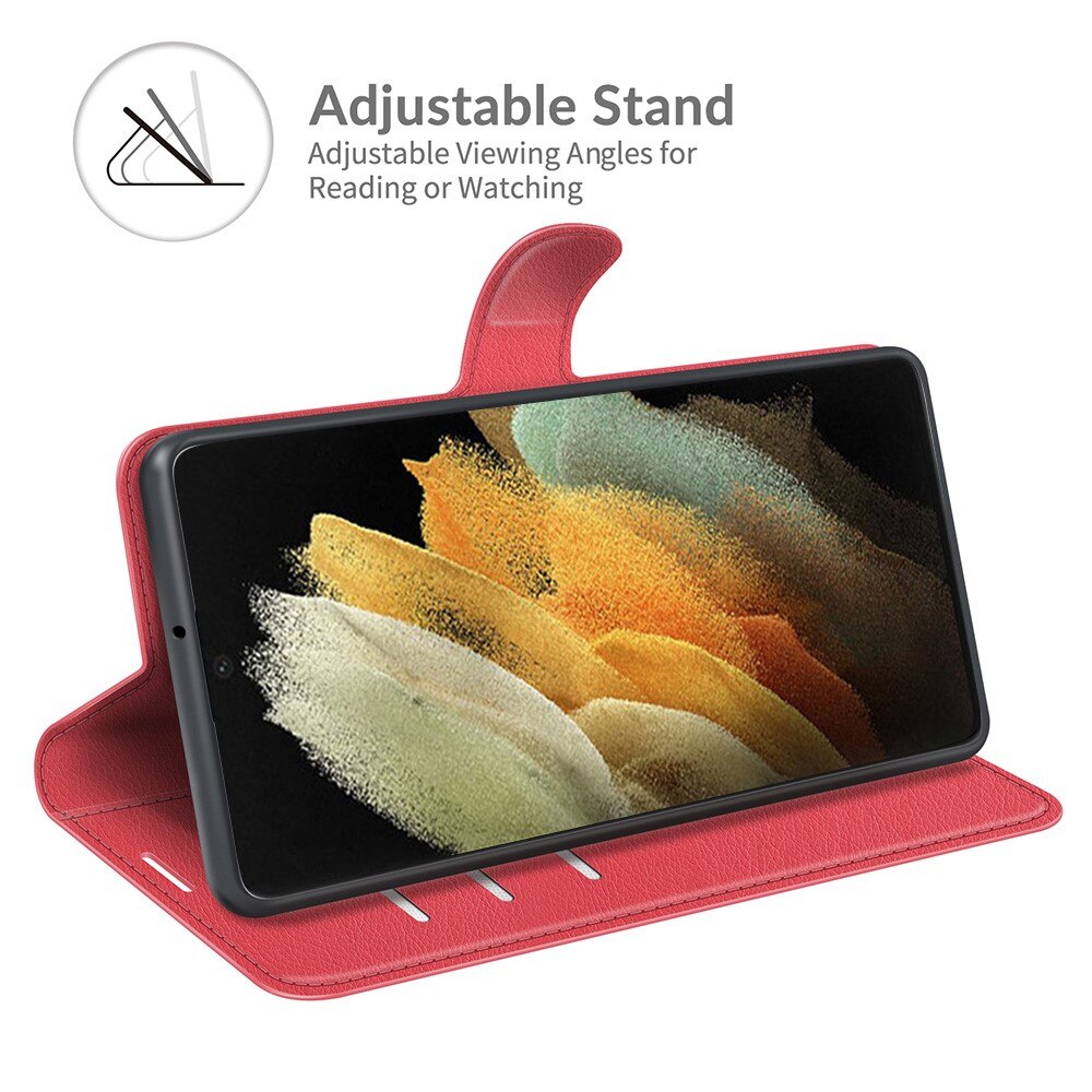 Coque portefeuille Samsung Galaxy S22 Ultra, Rouge