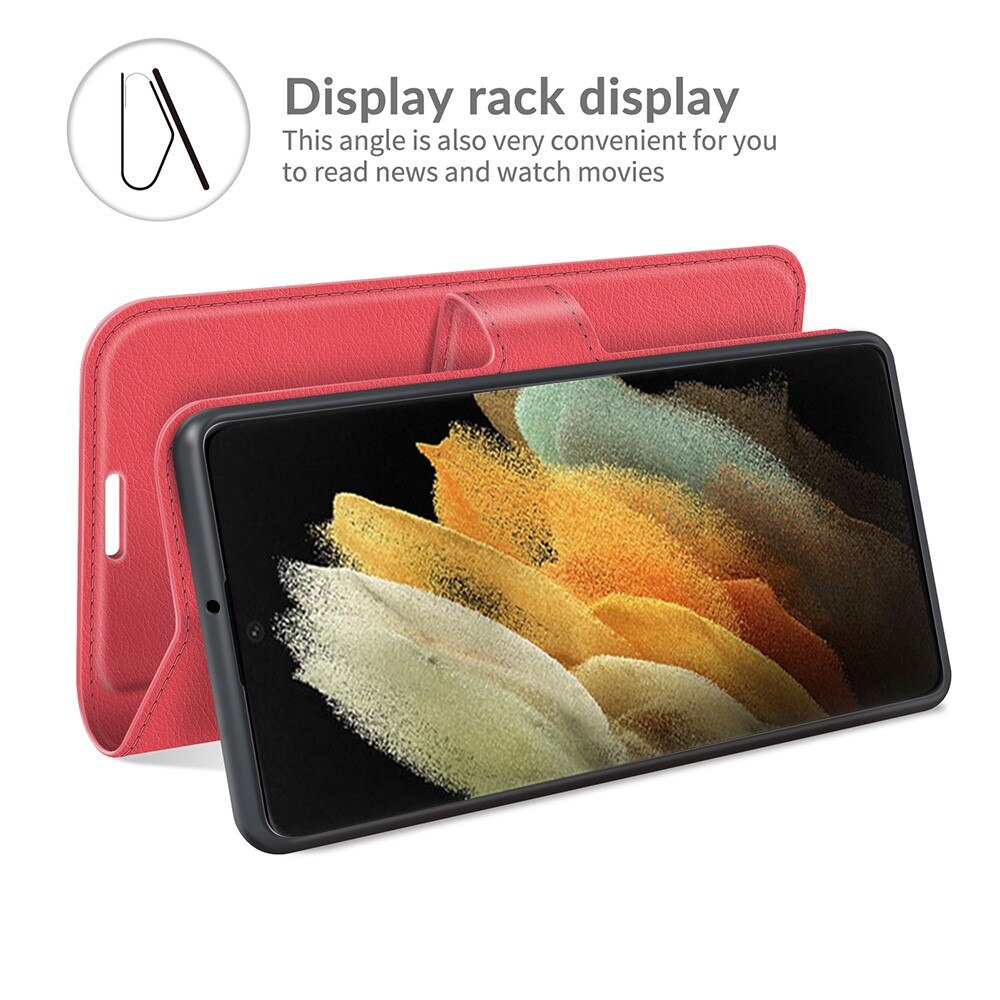 Coque portefeuille Samsung Galaxy S22 Ultra, Rouge