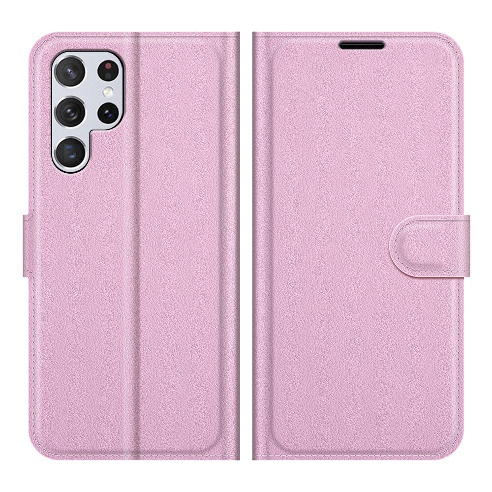 Coque portefeuille Samsung Galaxy S22 Ultra, Rose