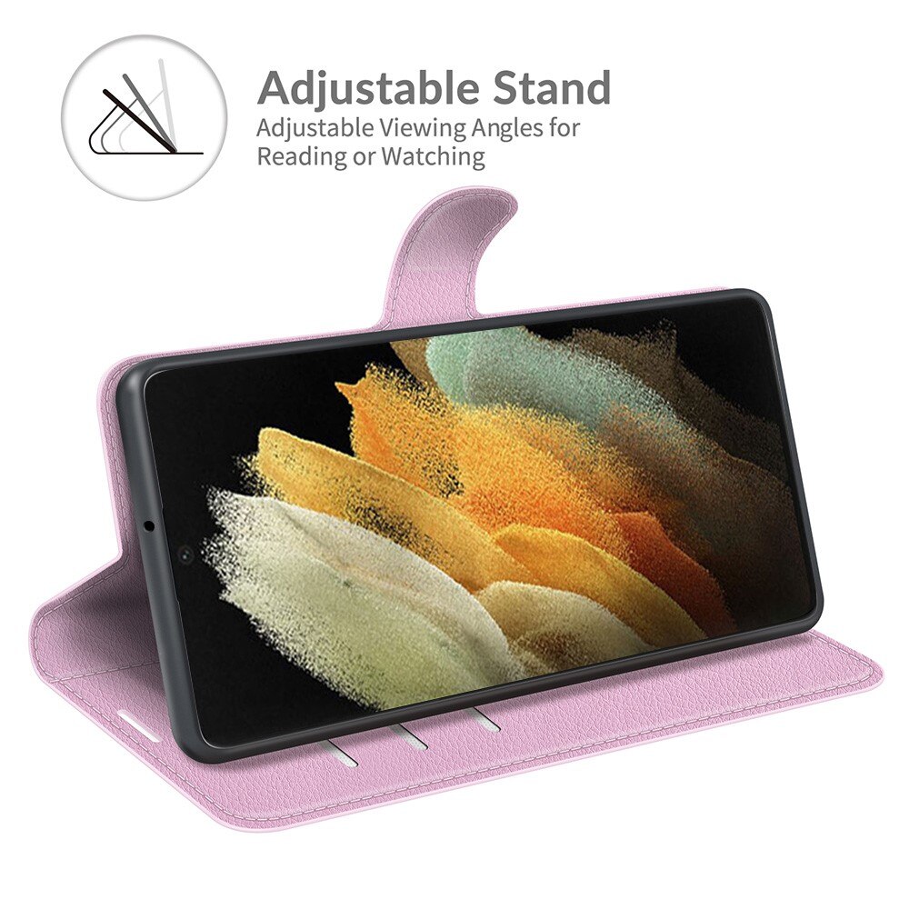 Coque portefeuille Samsung Galaxy S22 Ultra, Rose