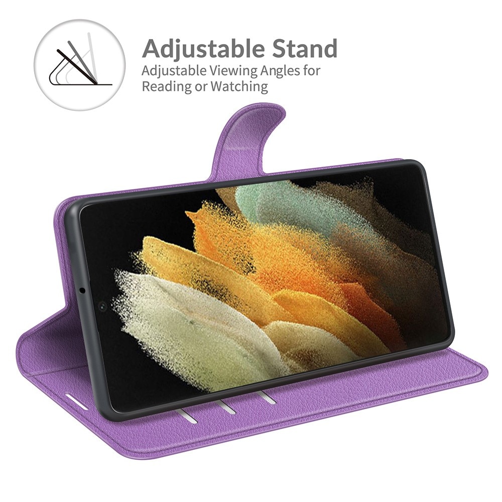 Coque portefeuille Samsung Galaxy S22 Ultra, Violet