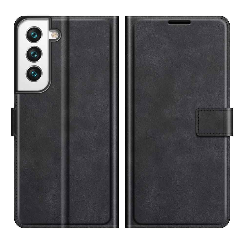 Étui portefeuille Leather Wallet Samsung Galaxy S22 Black