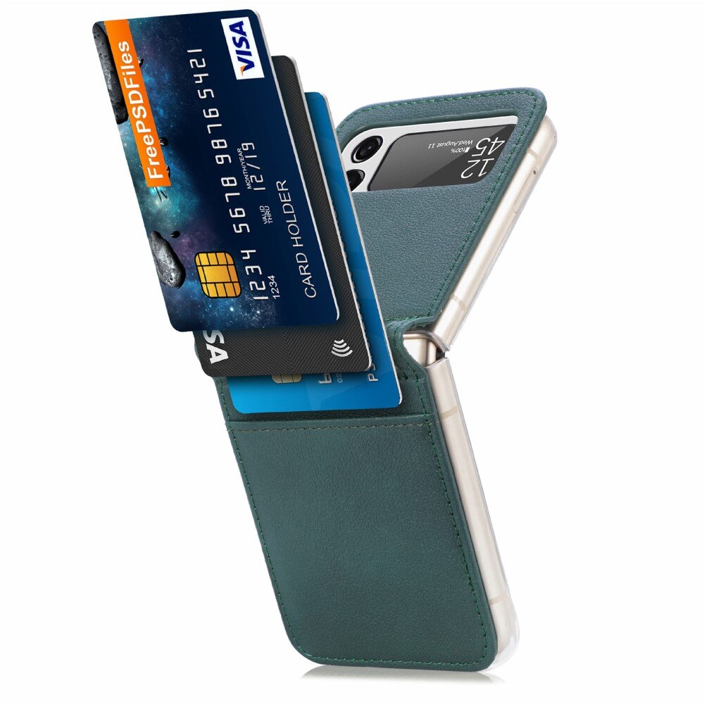 Étui portefeuille Slim Card Wallet Samsung Galaxy Z Flip 3 Vert