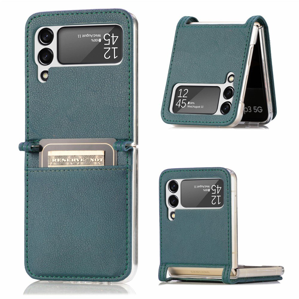 Étui portefeuille Slim Card Wallet Samsung Galaxy Z Flip 3 Vert