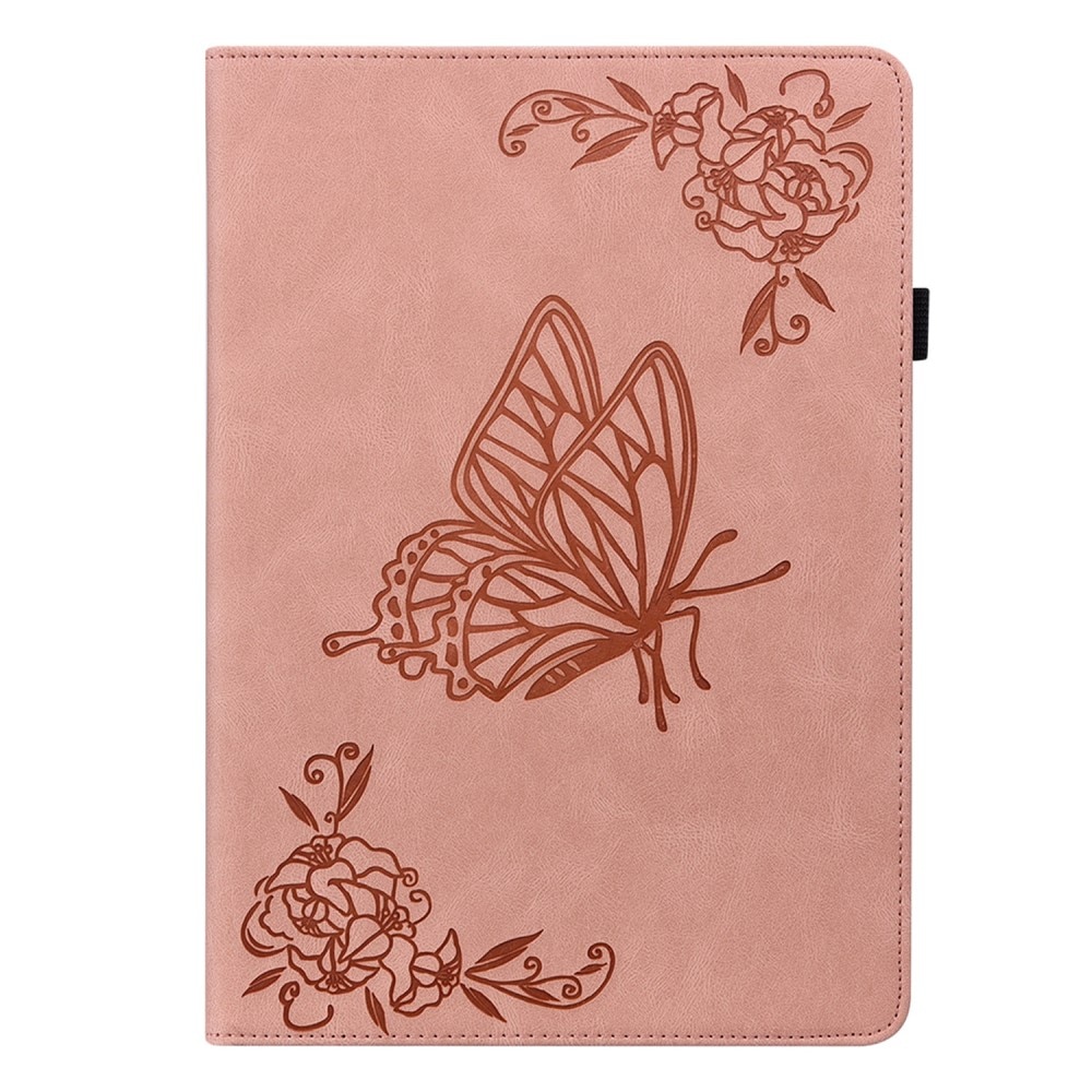 Étui en cuir avec papillons Samsung Galaxy Tab A8 Rose