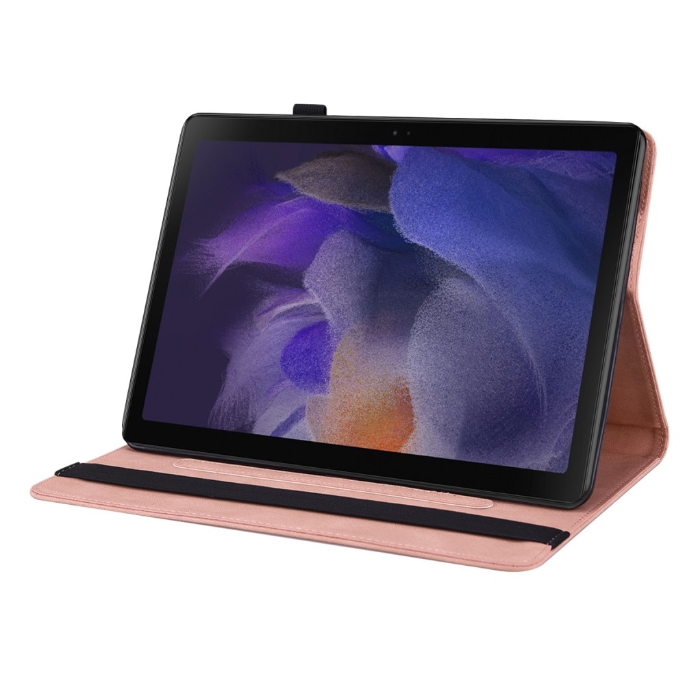 Étui en cuir avec papillons Samsung Galaxy Tab A8 10.5 Rose